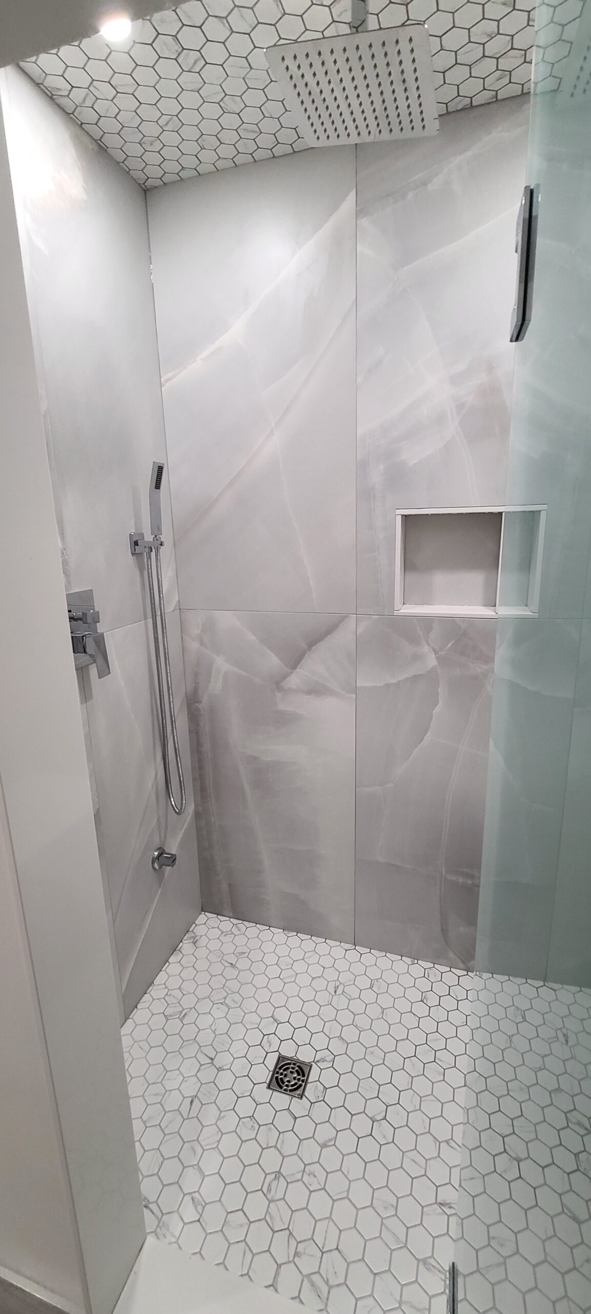 Custom Shower With Bench and steam