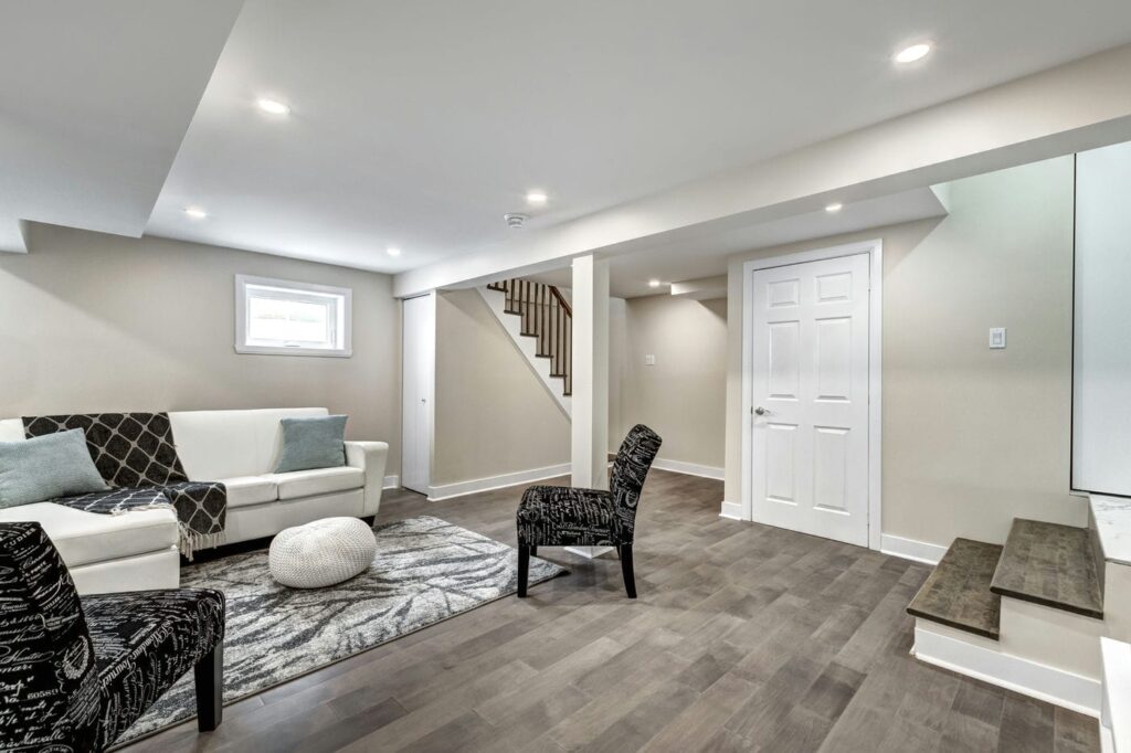 basement renovation completed