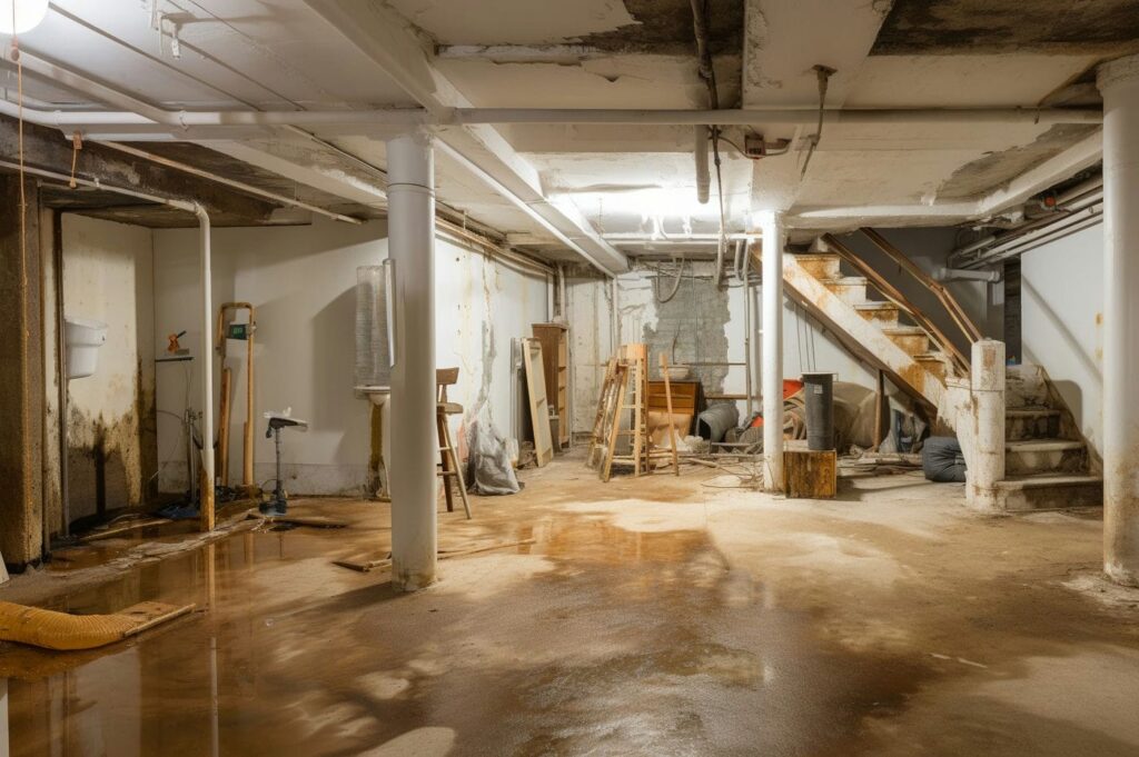 mold developing in basement of home