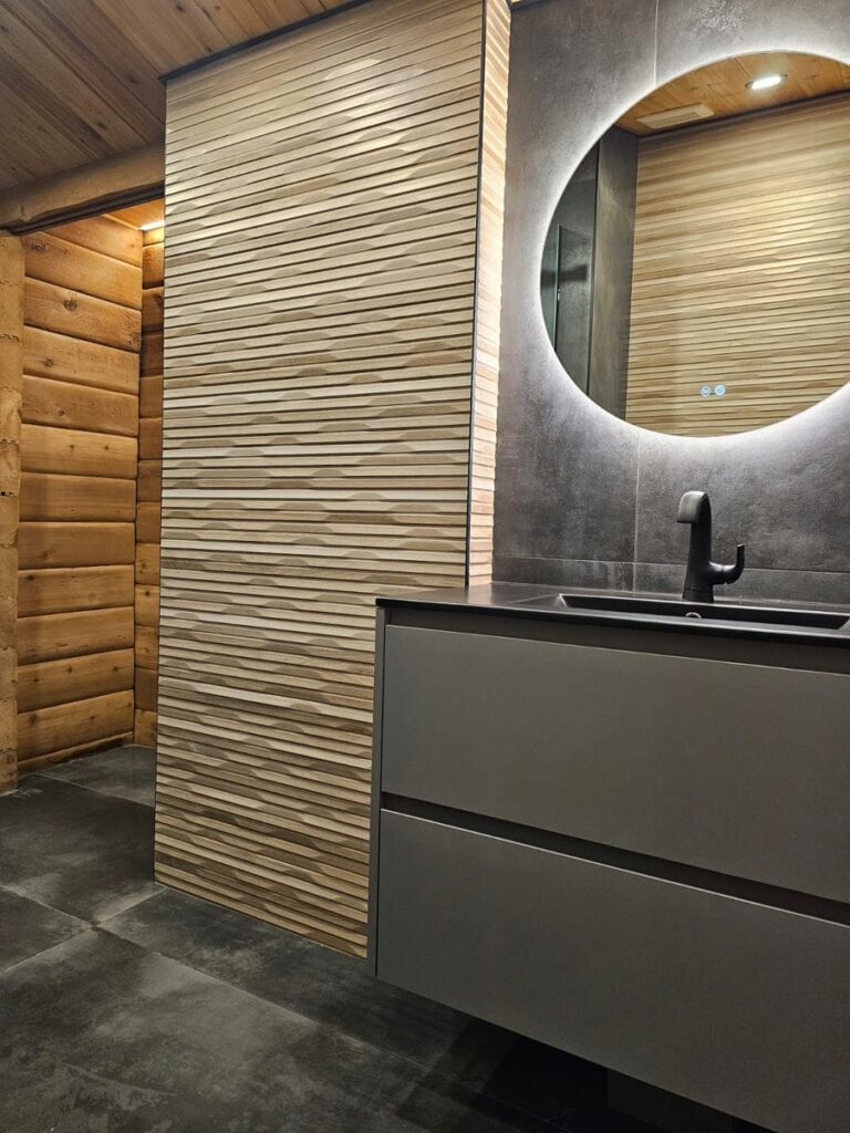 Newmarket Bathroom Renovation With Rustic Finishes