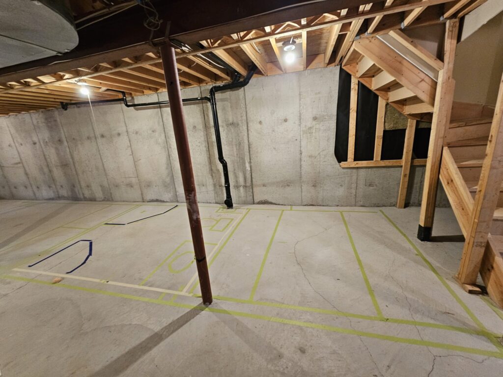unfinished basement