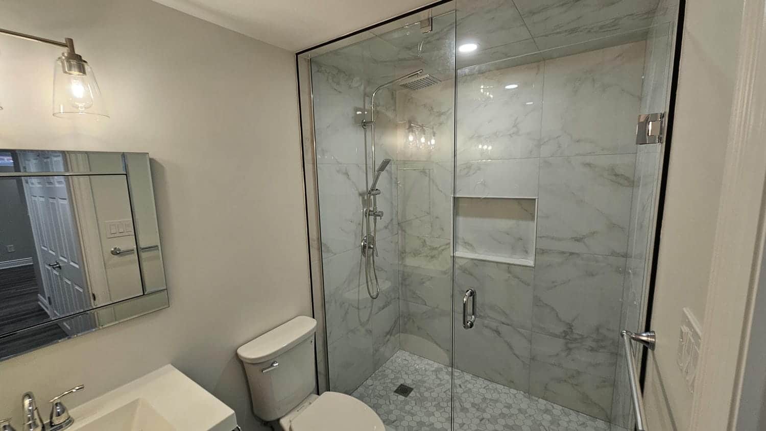 wide view from the entrance of the bathroom