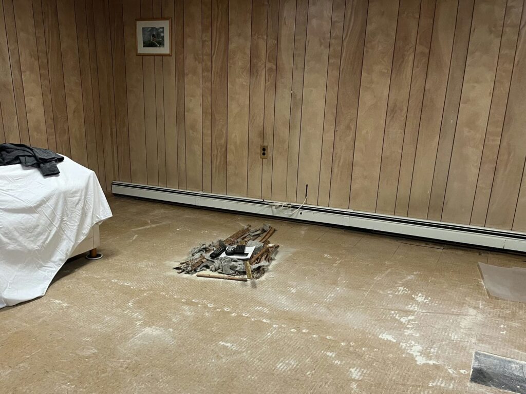old basement wood panelling