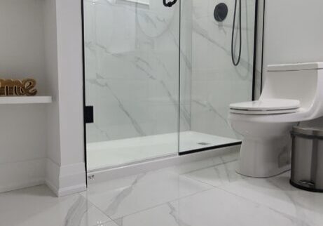 Newmarket Basement Washroom Custom Glass Newmarket Basement Washroom Custom Glass