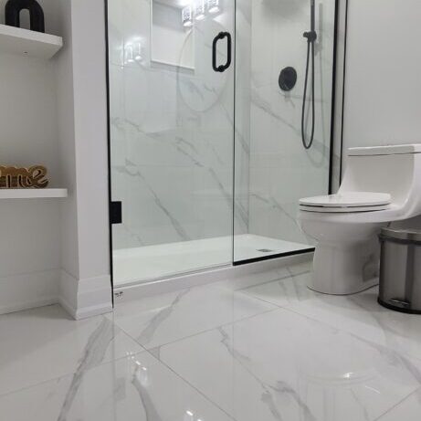 Newmarket Basement Washroom Custom Glass