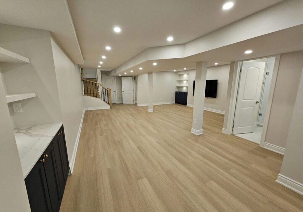 East Gwillimbury Basement Renovation With Custom Ikea cabinets