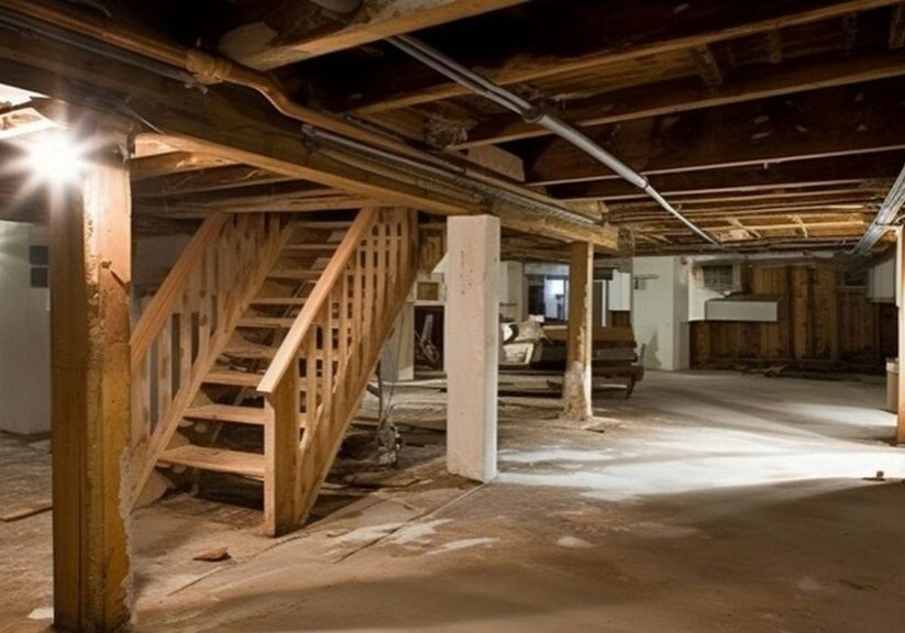 basement with low ceilings