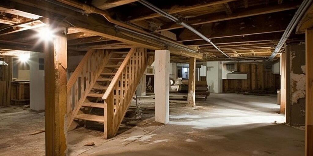 basement with low ceilings